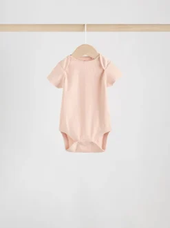 Rose - Lot de 5 bodies bébé à manches courtes