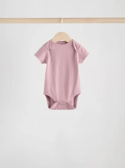 Rose - Lot de 5 bodies bébé à manches courtes