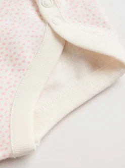 Rose - Lot de 5 bodys à manches longues pour bébé