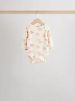 Rose - Lot de 5 bodys à manches longues pour bébé