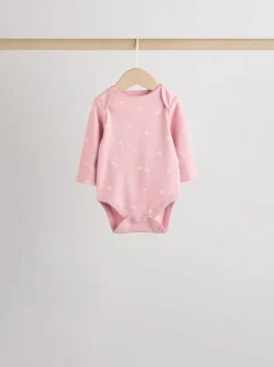 Rose - Lot de 5 bodys à manches longues pour bébé