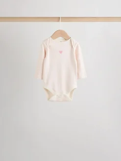 Rose - Lot de 5 bodys à manches longues pour bébé