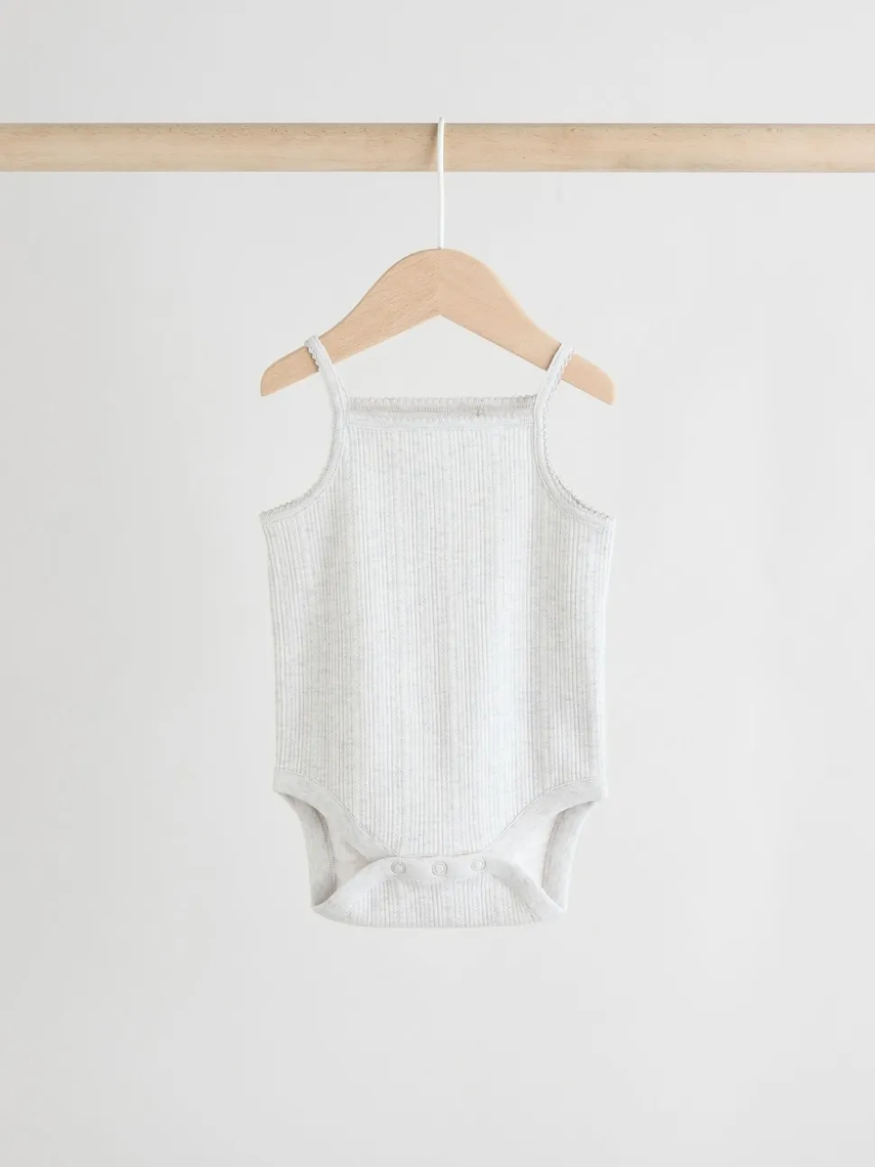 Rose - Lot de 5 bodys débardeurs en maille pointelle pour bébé