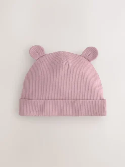 Rose - Lot de 3 bonnets bébé (0-18mois)