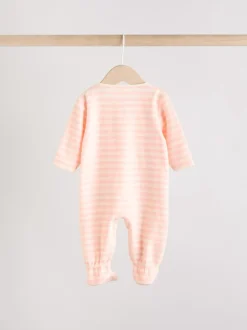 Rose - Lot de 2 dors-bien bébé en micro polaire avec fermeture éclair bidirectionnelle