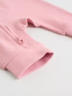 Rose - Lot de 5 dors-bien sans pieds zippés pour bébé (0mois3ans)