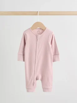 Rose - Lot de 5 dors-bien sans pieds zippés pour bébé (0mois3ans)