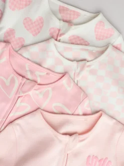 Rose - Lot de 4 dors-bien zippés pour Bébé Imprimé (0mois à3ans)