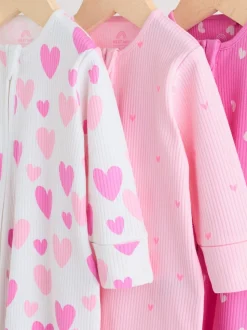 Rose - Lot de 3 dors-bien zippés bidirectionnels bébé (0-2ans)