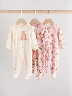 Rose - Lot de 3 dors-bien zippés bidirectionnels (0-2ans)