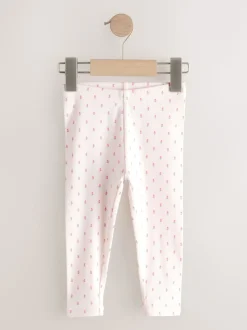 Rose - Lot de 5 leggings côtelés (3mois-7ans)