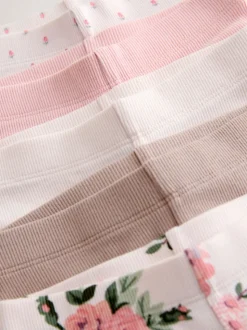 Rose - Lot de 5 leggings côtelés (3mois-7ans)