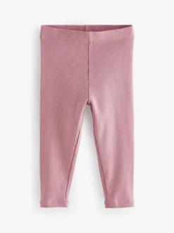 Rose - Lot de 5 leggings côtelés (3mois-7ans)