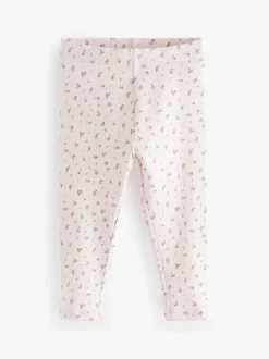 Rose - Lot de 5 leggings côtelés (3mois-7ans)