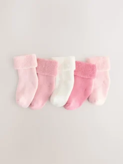 Rose - Lot de 5 paires de chaussettes bébé (0mois à2ans)
