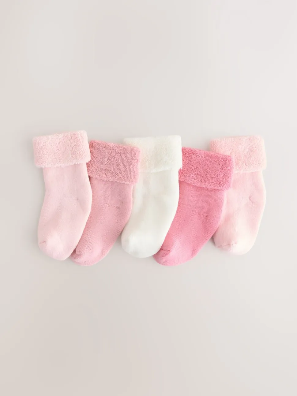 Rose - Lot de 5 paires de chaussettes bébé (0mois à2ans)