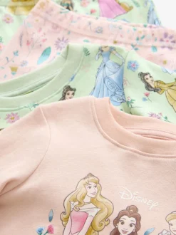 Rose - Lot de 2 pyjamas Snuggle à manches longues princesse Disney 100 % coton (9mois-10ans)