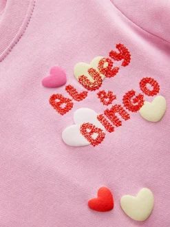 Rose - Lot de 2 pyjamas Snuggle à manches longues Bluey 100 % coton(12mois -8ans)