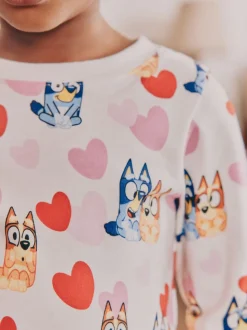 Rose - Lot de 2 pyjamas Snuggle à manches longues Bluey 100 % coton(12mois -8ans)