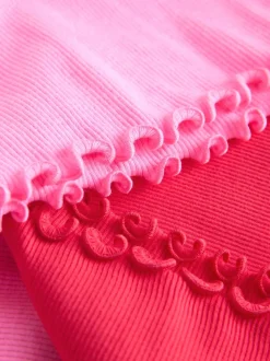 Rose - Lot de 2 robes côtelées à manches courtes (3mois7ans)