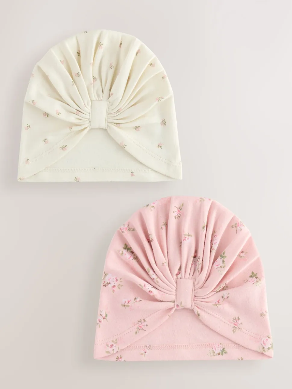 Rose - Lot de 2 turbans pour bébés (0-18mois)