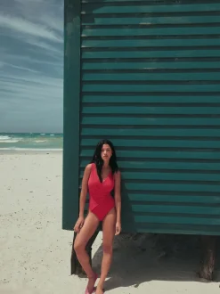 Rose - Maillot de bain Wrap Tummy Control