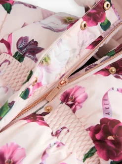 Rose - Manteau Baker by Ted Baker à ourlet boule résistant à la douche