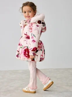 Rose - Manteau Baker by Ted Baker à ourlet boule résistant à la douche