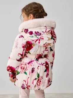 Rose - Manteau Baker by Ted Baker à ourlet boule résistant à la douche