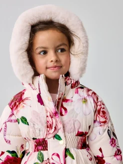 Rose - Manteau Baker by Ted Baker à ourlet boule résistant à la douche