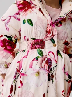 Rose - Manteau Baker by Ted Baker à ourlet boule résistant à la douche