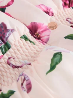Rose - Manteau Baker by Ted Baker à ourlet boule résistant à la douche