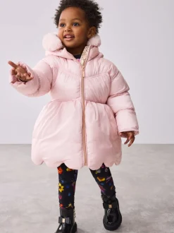 Rose - Manteau rembourré Baker by Ted Baker festonné imperméable avec sac amovible