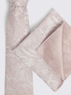 Rose - MOSS Mariage Motif paisley Cravate
