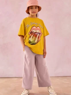 Rose - Pantalon en jersey à jambes larges (3-16ans)