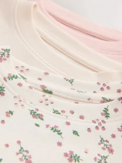 Rose à petites fleurs - Lot de 3Joggings pyjama (3-16ans)