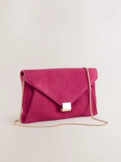 Rose - Pochette en daim