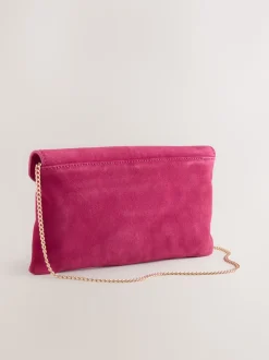 Rose - Pochette en daim