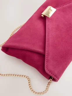 Rose - Pochette en daim