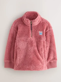 Rose - Polaire Superdry quart zippée