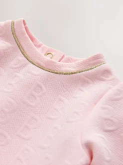 Rose - Robe Baker by Ted Baker jacquard à ourlet en maille gaufrée