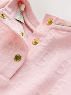 Rose - Robe Baker by Ted Baker jacquard à ourlet en maille gaufrée