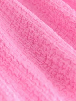 Rose - Robe d'été à bretelles Effet froissé (3-16ans)