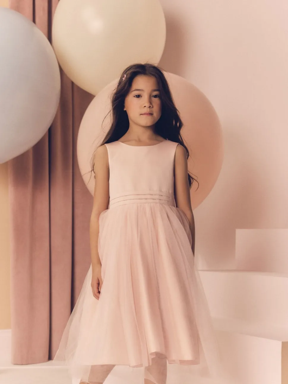 Rose - Robe Nœud pour Fille Fleurie (3mths-16yrs)