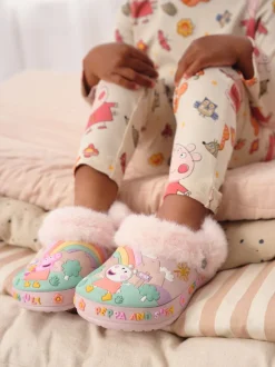 Rose - Sabots chaussons doublés confortables Peppa Pig