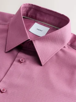 Rose - Slim Fit (Slim Fit) - Chemise élégante texturée facile d’entretien à poignets simples