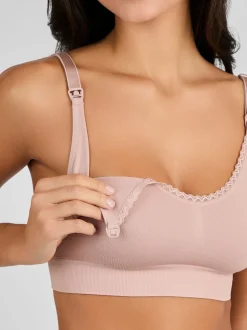 Rose - Soutien-gorge de grossesse et d’allaitement Emma Jane à bordure en dentelle