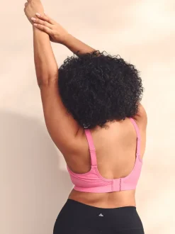 Rose - Soutien-gorge de sport à maintien ultime sans rembourrage Minimisant à armatures Dry Tech à impact élevé