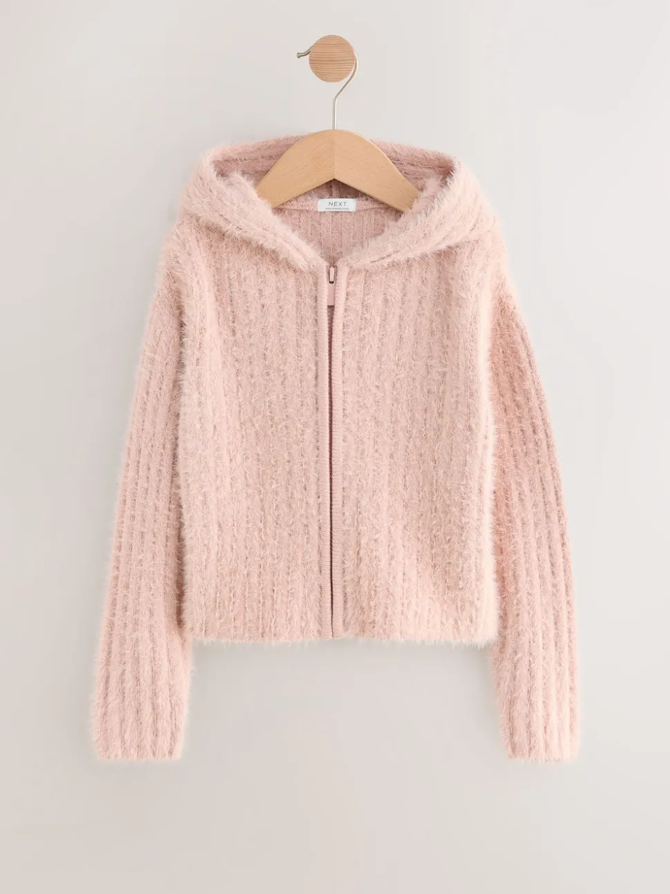 Rose - Sweat-shirt à capuche zippé moelleux (3-16ans)