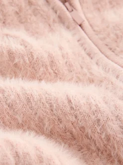 Rose - Sweat-shirt à capuche zippé moelleux (3-16ans)